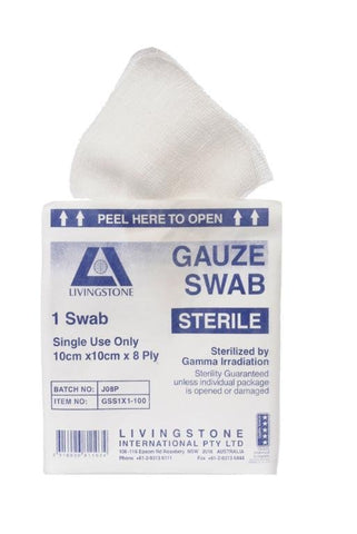 STERILE Gauze Swabs  10cm - Club Medical