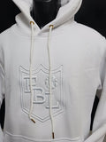 FBL Hoodie -White with White 3D Embroidery