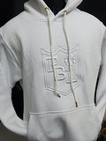 FBL Hoodie -White with White 3D Embroidery