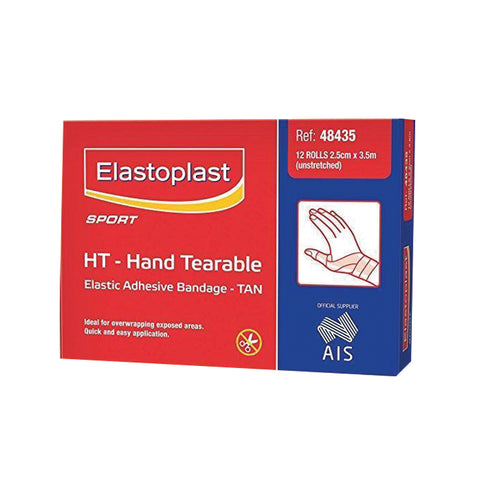 Elastoplast Hand Tearable Elastic Adhesive Bandage 2.5cm X 3.5m 12 Rolls - Club Medical