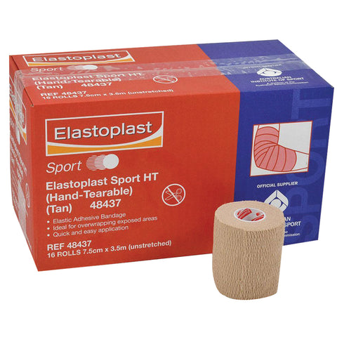 Elastoplast Hand Tearable Elastic Adhesive Bandage 7.5cm X 3.5m 16 Rolls - Club Medical
