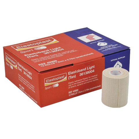 Elastoplast Elastoband Light Bandage 7.5cm [12 Rolls] - Club Medical